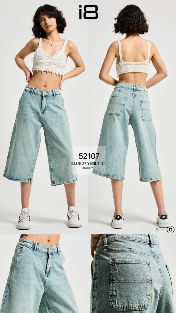 Rybaczki damskie jeans Roz 34-40, 1 Kolor Paczka 10 szt